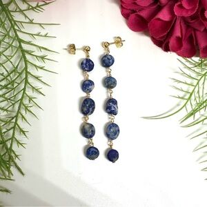 NEW⚜️Lapis Lazuli Gemstone Beaded Earrings